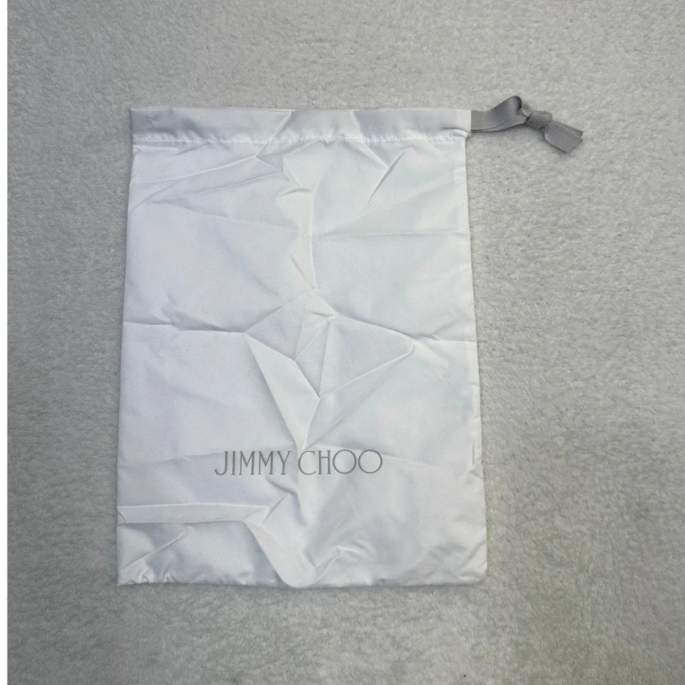Jimmy Choo White Shoe Dust Bag Pouch Made in Italy‎ 10
